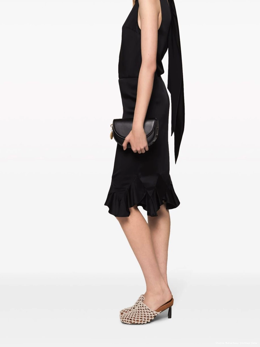 Affordable skirt ruffled McCartney midi Women Stella satin 0824